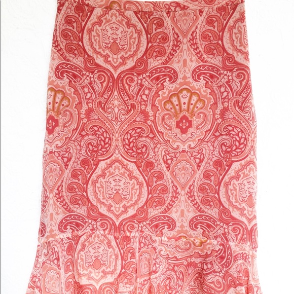 Coral Banana Republic asymmetric hem dress. Size 0 - Picture 1 of 5